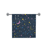 space pattern with planets, comets, constellations Bath Towel