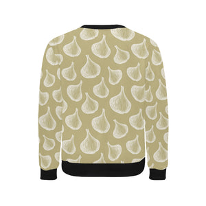 Garlic design pattern Men's Crew Neck Sweatshirt