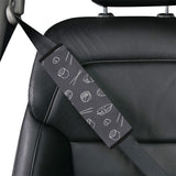 sushi pattern black background Car Seat Belt Cover