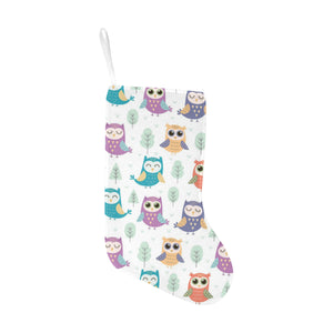 Cute owl pattern Christmas Stocking