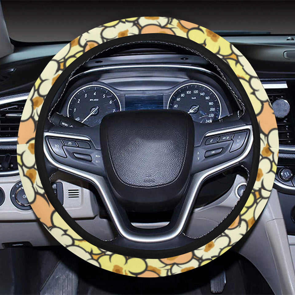 Popcorn Pattern Print Design 03 Car Steering Wheel Cover