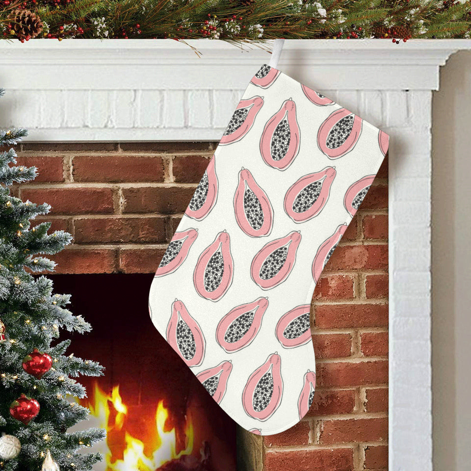 papaya pattern Christmas Stocking