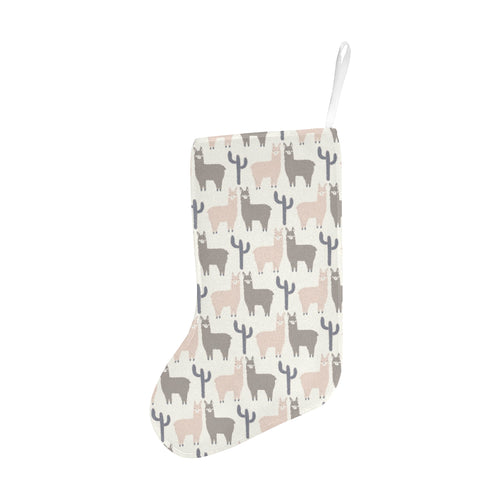 Llama Alpaca pattern Christmas Stocking