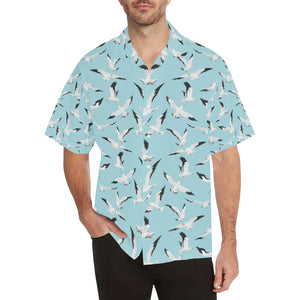 Seagull Pattern Print Design 01 Men's All Over Print Hawaiian Shirt (Model T58)