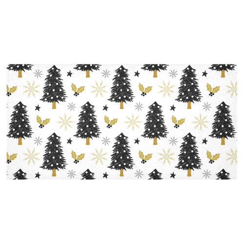 Christmas tree holly snow star pattern Tablecloth