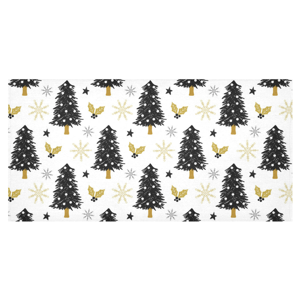 Christmas tree holly snow star pattern Tablecloth
