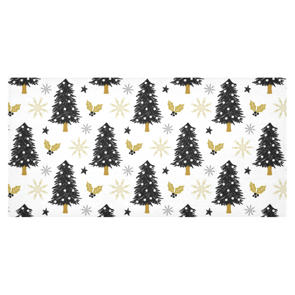 Christmas tree holly snow star pattern Tablecloth