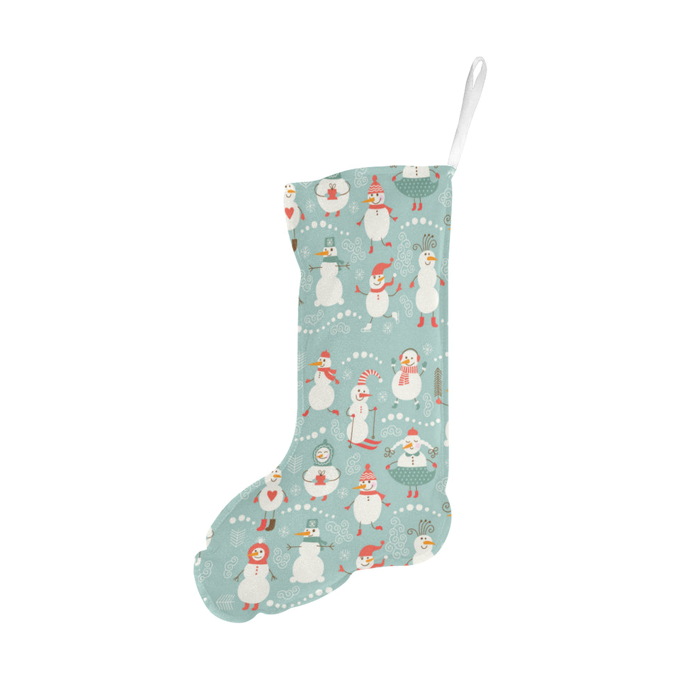 Cute snowman pattern Christmas Stocking