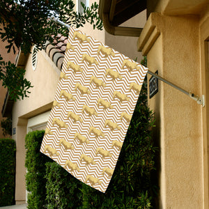 Rhino yellow theme pattern House Flag Garden Flag