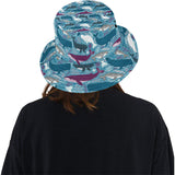 Whale design pattern Unisex Bucket Hat