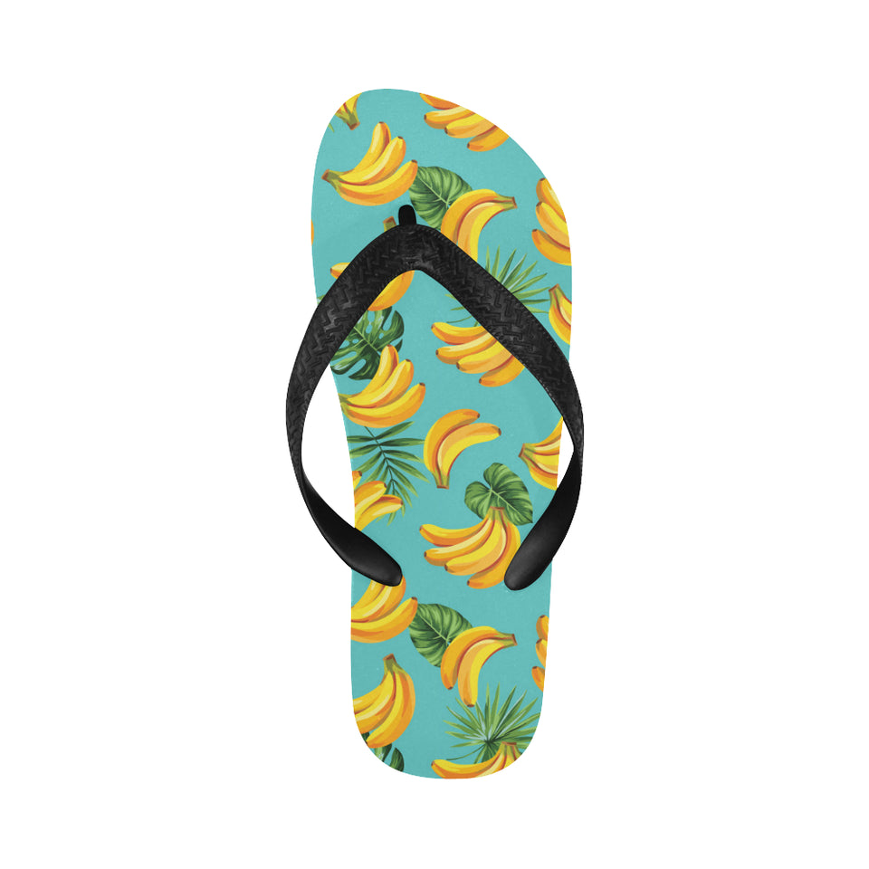 Banana Palm Leaves pattern background Unisex Flip Flops