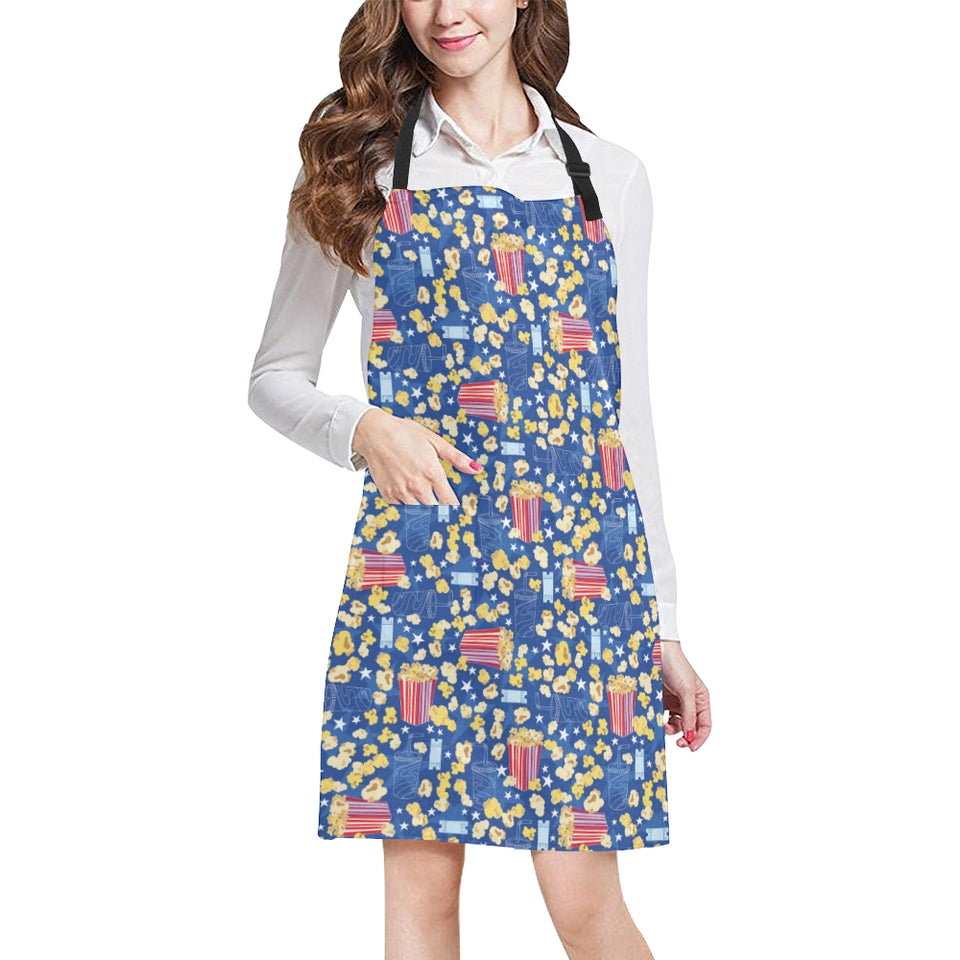 Popcorn Pattern Print Design 01 All Over Print Adjustable Apron