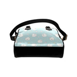 White cute hamsters heart pattern Shoulder Handbag