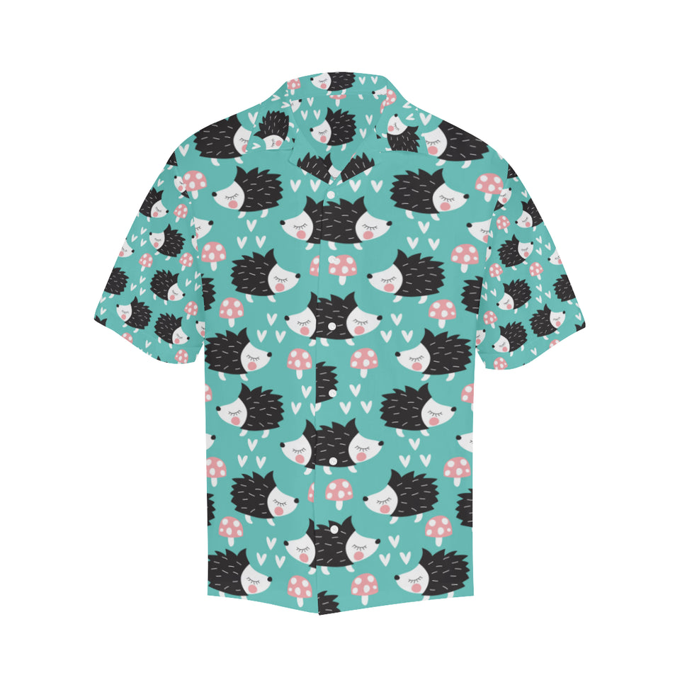 Hedgehog Pattern Print Design 03 Men's All Over Print Hawaiian Shirt (Model T58)