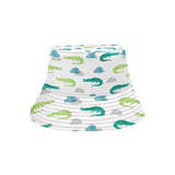 watercolor crocodile pattern Unisex Bucket Hat