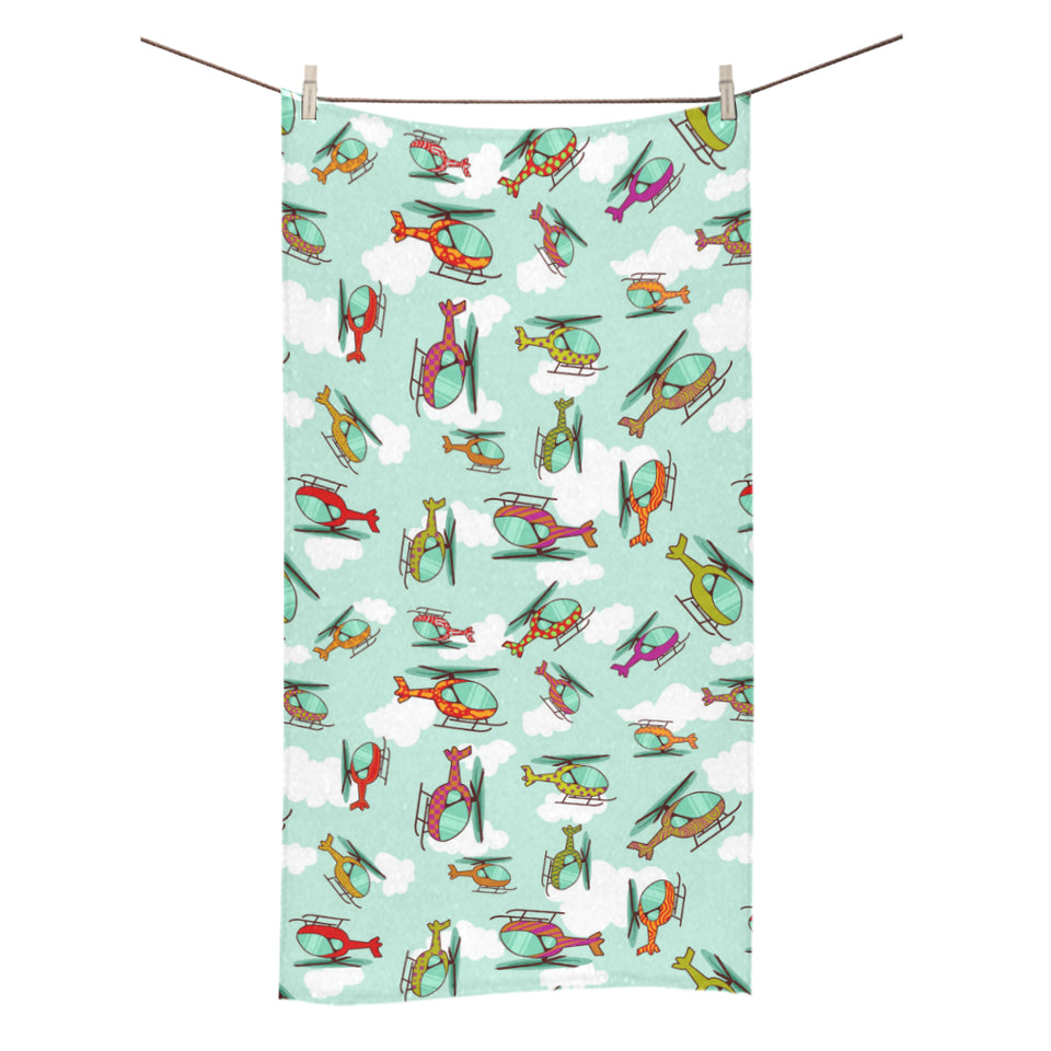 Helicopter design pattern Bath Towel