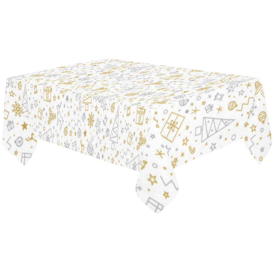 Christmas tree Christmas element Silver gold patte Tablecloth