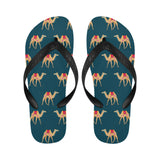 Camel pattern blue blackground Unisex Flip Flops