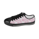 Sketch guava pattern Women's Low Top Canvas Shoes Black