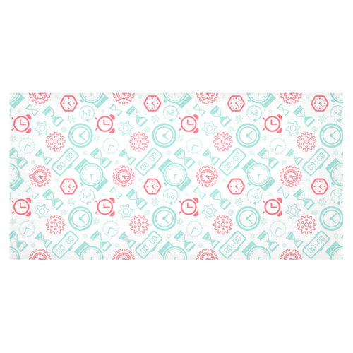 Clock time pattern blackground Tablecloth