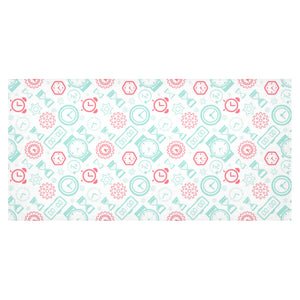 Clock time pattern blackground Tablecloth