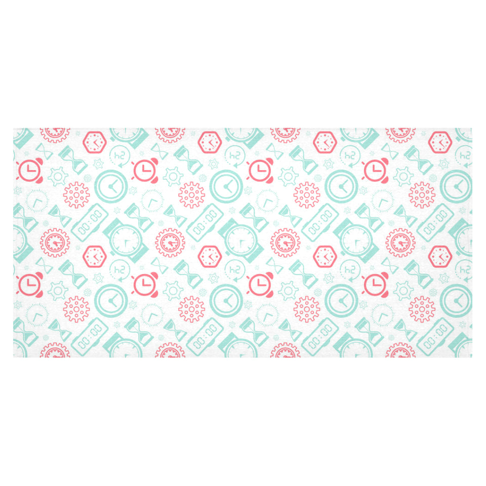 Clock time pattern blackground Tablecloth