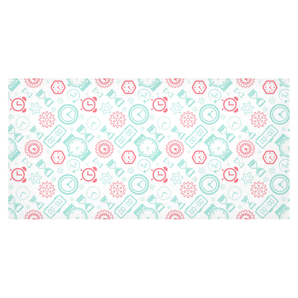 Clock time pattern blackground Tablecloth