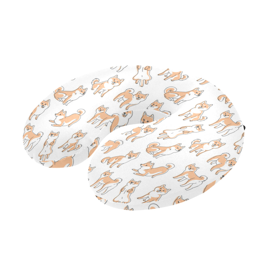 shiba inu dog pattern U-Shaped Travel Neck Pillow
