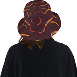 Boomerang Australian aboriginal ornament circle bl Unisex Bucket Hat
