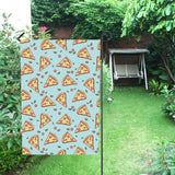 Hand drawn pizza blue background House Flag Garden Flag