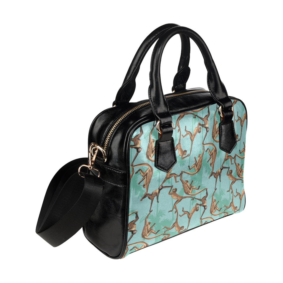 Monkey Palm tree background Shoulder Handbag