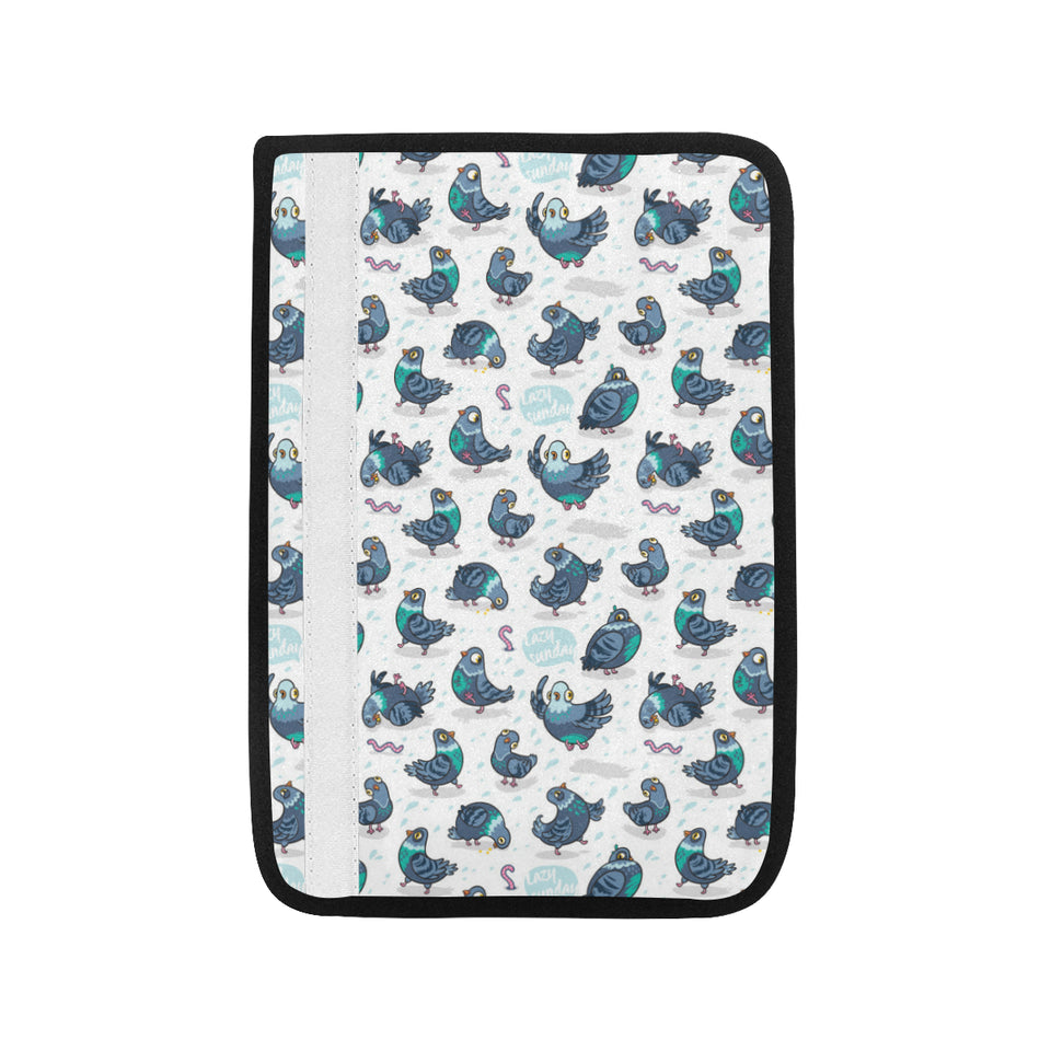 Pigeon Pattern Print Design 02 Car Seat Belt Cover