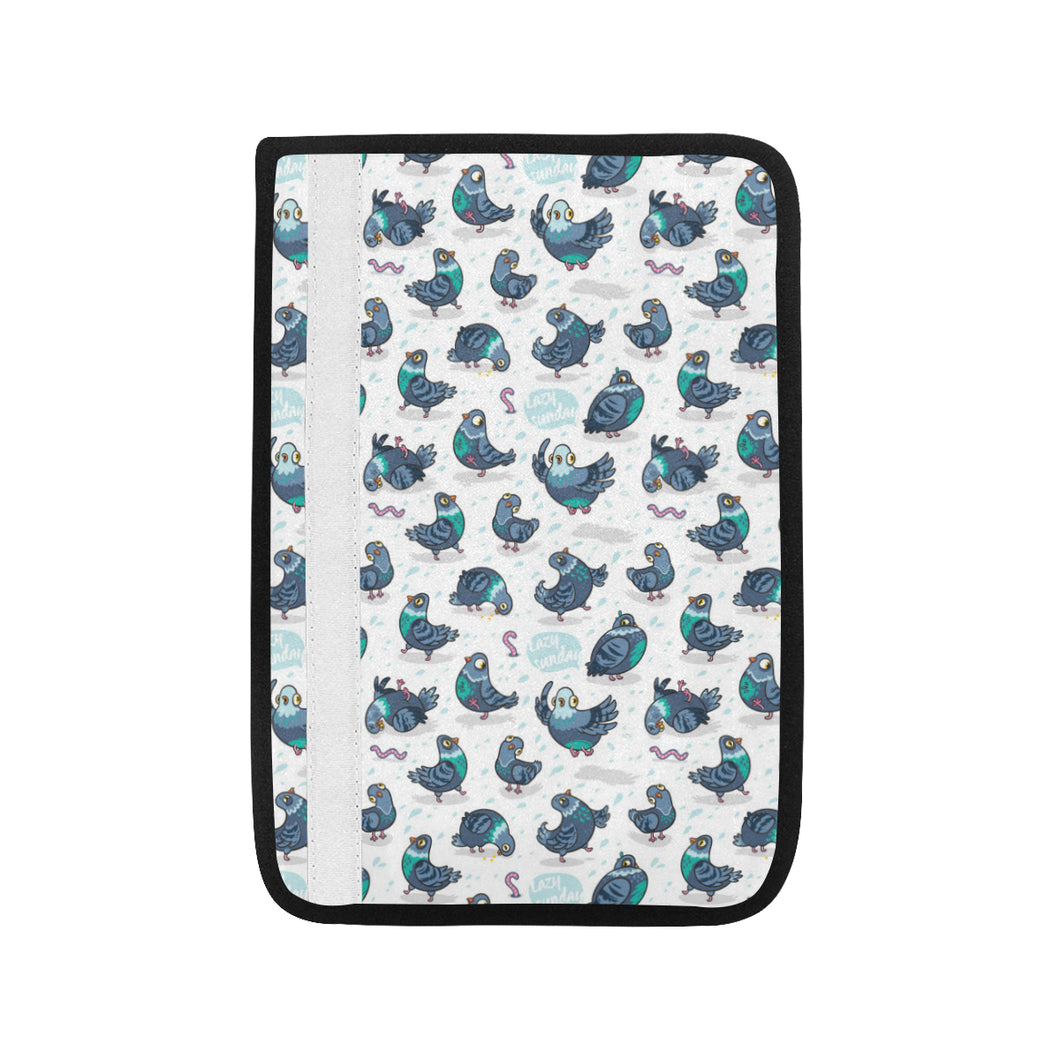Pigeon Pattern Print Design 02 Car Seat Belt Cover
