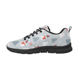 Snowman christmas  tree snow gray background Women's Sneaker Shoes