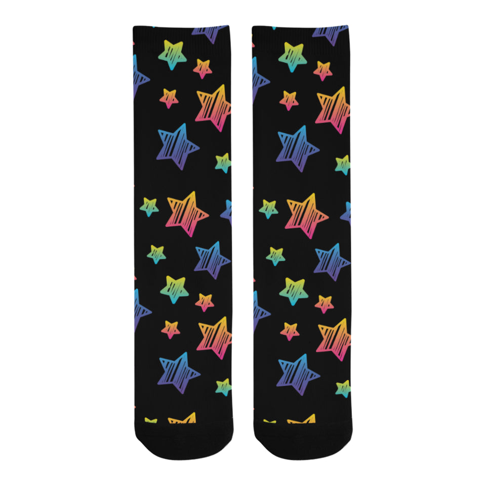 Colorful star pattern Crew Socks