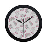 dragon fruit pattern Elegant Black Wall Clock