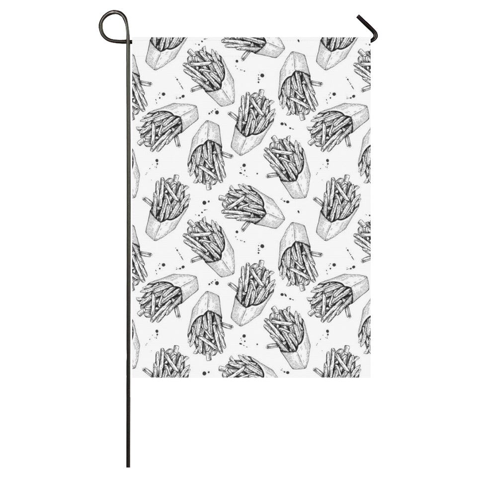 Hand drawn french fries pattern House Flag Garden Flag