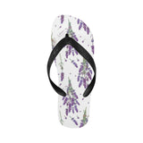 lavender flower design pattern Unisex Flip Flops