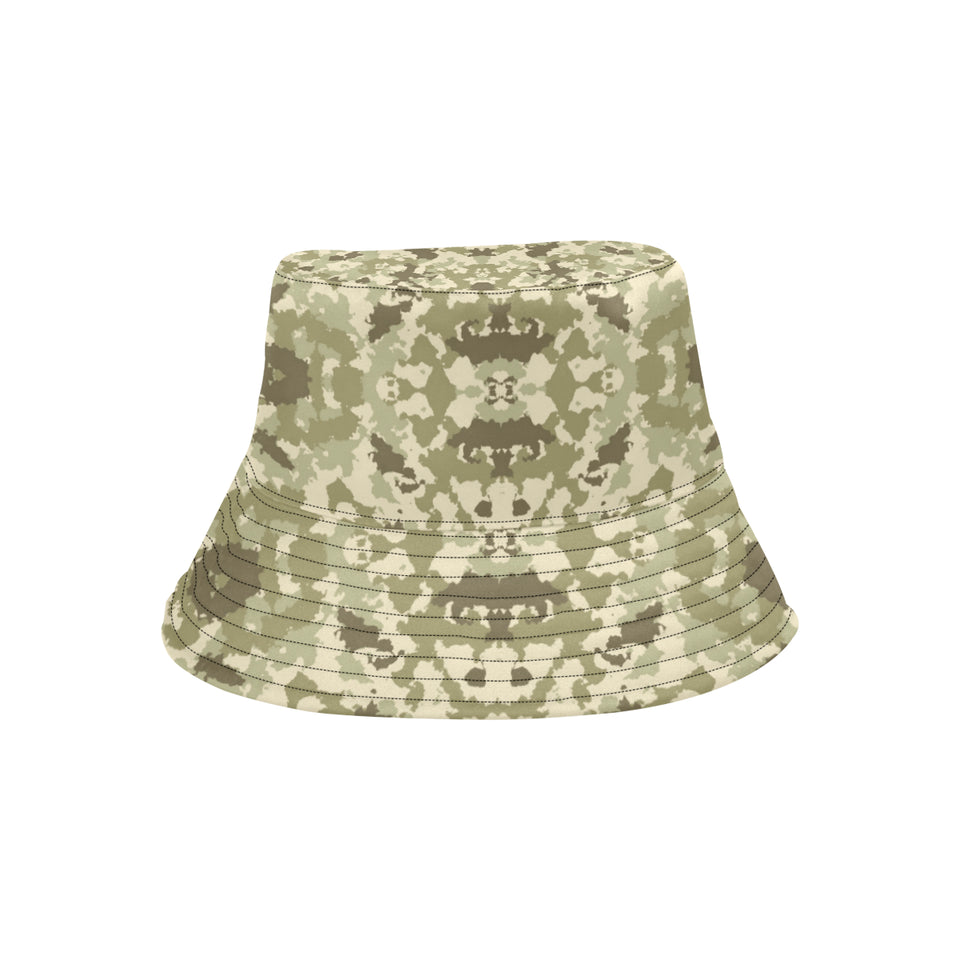 Light Green camouflage pattern Unisex Bucket Hat