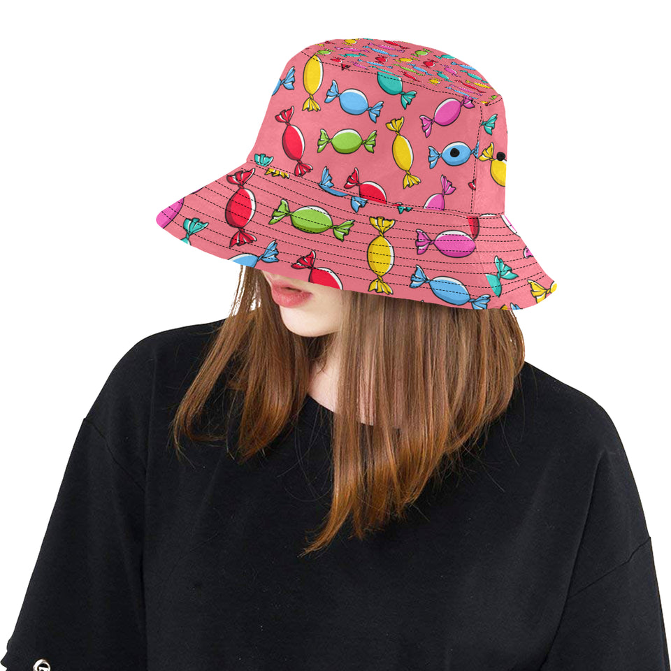 Colorful wrapped candy pattern Unisex Bucket Hat