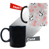 Cute panda ballon heart pattern Morphing Mug Heat Changing Mug