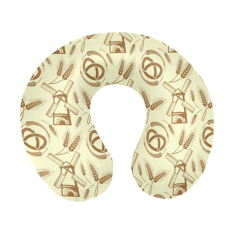 Windmill Wheat pattern U-Shaped Travel Neck Pillow