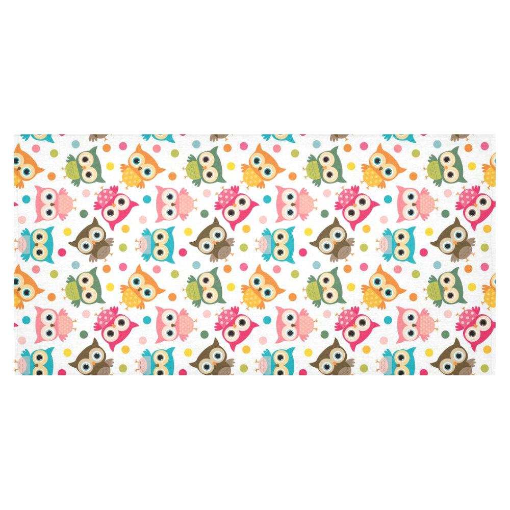 Color cute owl pattern Tablecloth