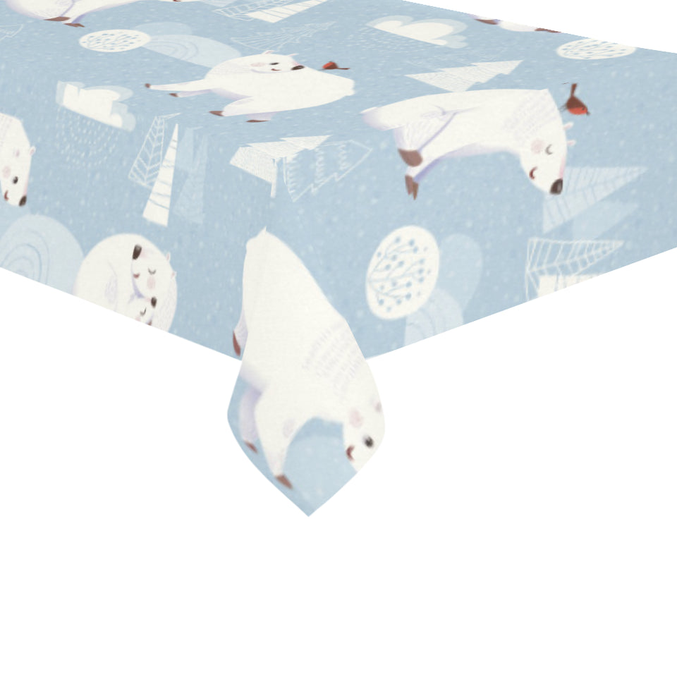 Cute polar bears Christmas decoration pattern Tablecloth