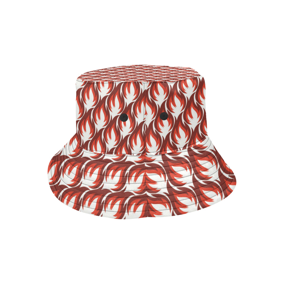 Fire flame symbol design pattern Unisex Bucket Hat