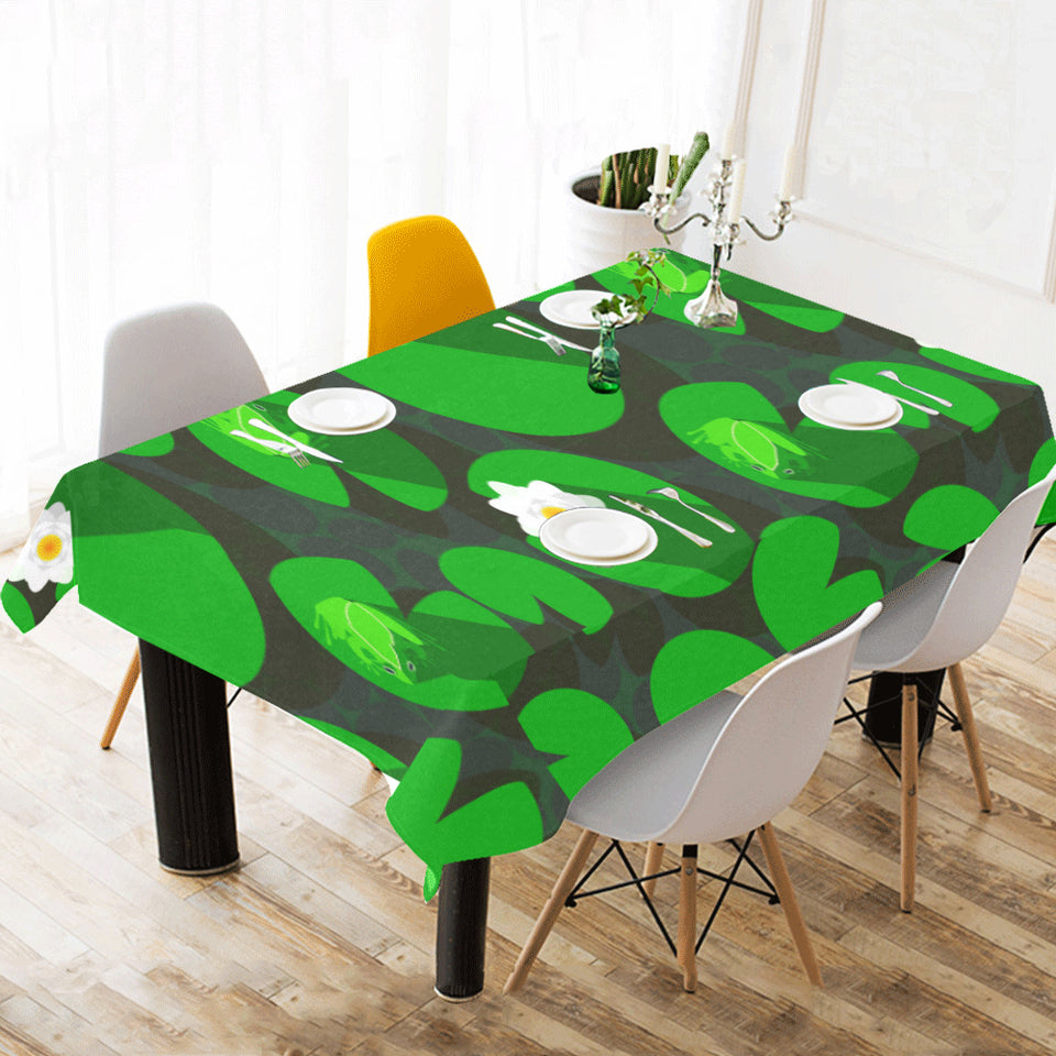 Frog waterlily pattern Tablecloth