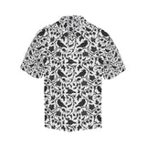 Crow dark floral pattern Men's All Over Print Hawaiian Shirt