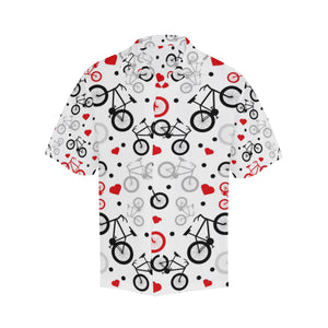 Bicycle Pattern Print Design 04 Men's All Over Print Hawaiian Shirt (Model T58)