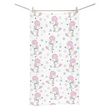Cute poodle dog star pattern Bath Towel