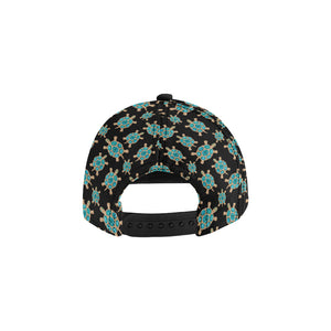 Sea turtle blue stone pattern All Over Print Snapback Cap